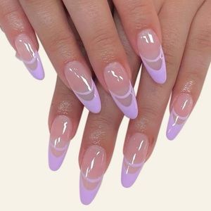 Press on nails - purple